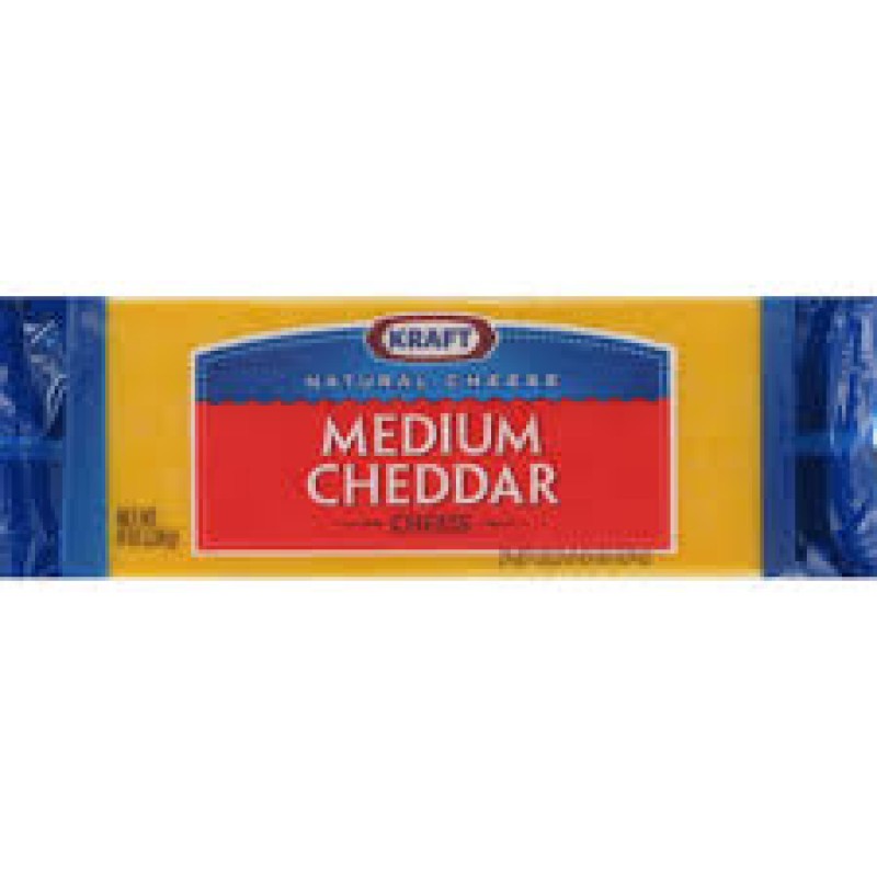 KRAFT MEDIUM CHEDDAR 8OZ